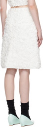 SHUSHU/TONG White A-Line Midi Skirt