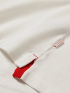 Orlebar Brown - Grosgrain-Trimmed Cotton-Piqué Polo Shirt - White