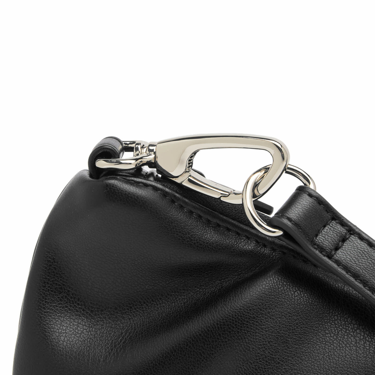 F/CE. Women's Tech Leather Cross Body Pochette Bag in Black 
