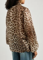 Zimmermann Illustration Billow Leopard-print Organza Blouse Multi Animal