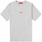 424 Men's Logo T-Shirt in Grey Marl