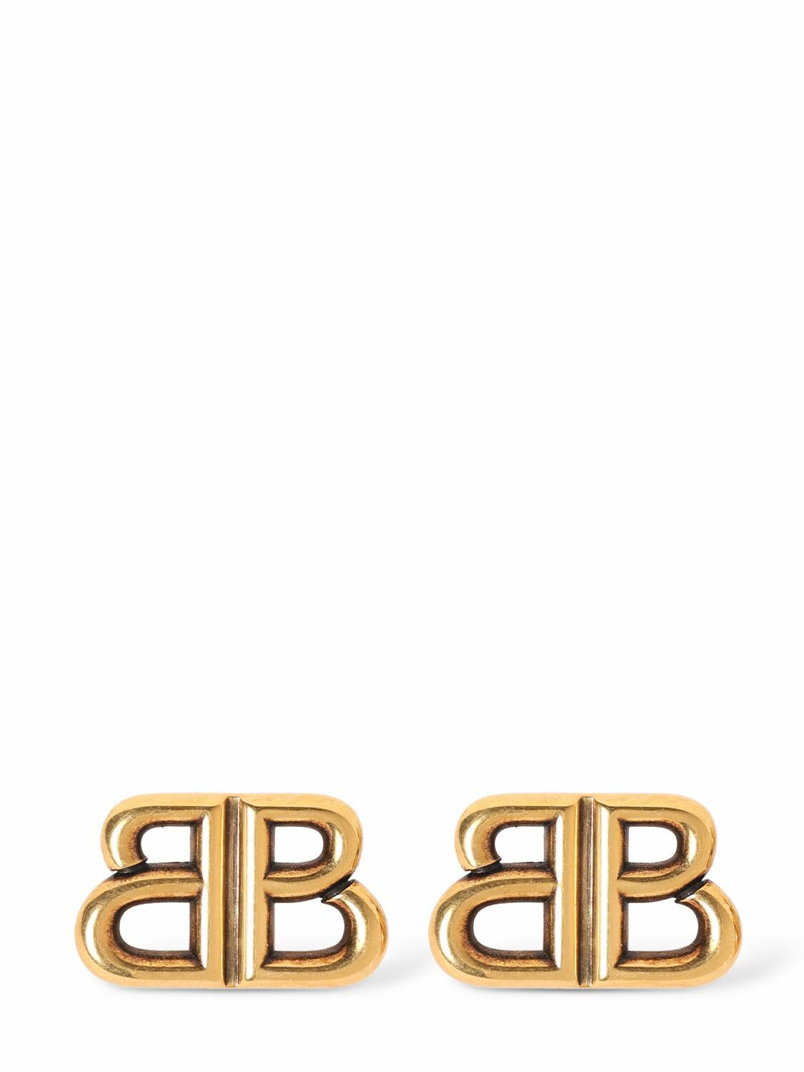 BALENCIAGA Monaco Brass Stud Earrings