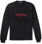 Balenciaga - Logo-Embroidered Virgin Wool Sweater - Navy
