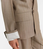 Victoria Beckham Herringbone virgin wool blazer