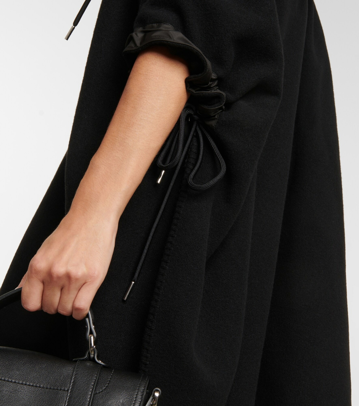 Moncler - Fringe-trimmed hooded wool cape