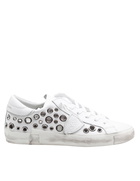 Philippe Model Prsx Low Leather Sneakers With Applied Studs