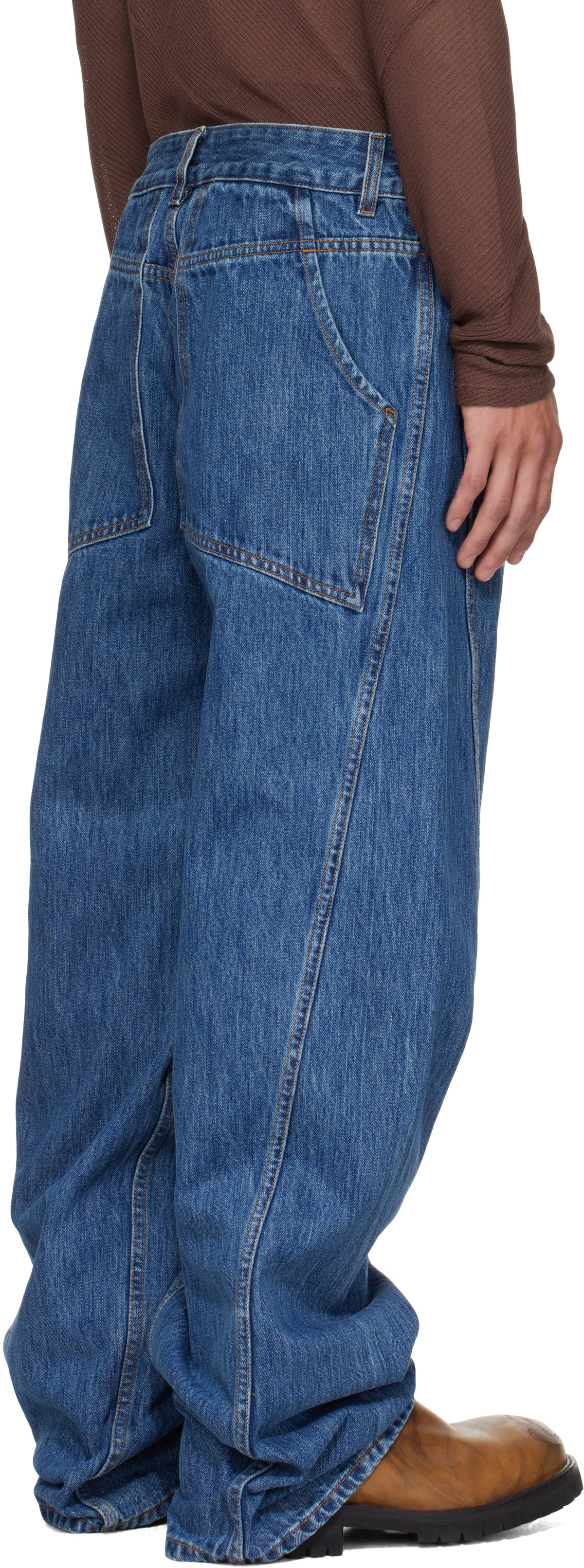 Eckhaus Latta Blue Bend Jeans