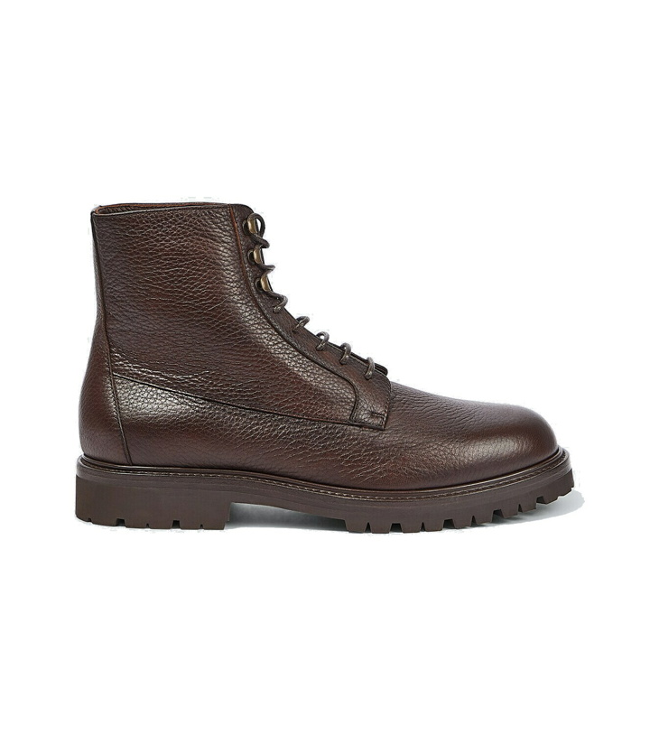 Photo: Brunello Cucinelli Lace-up leather boots