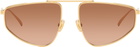 Bottega Veneta Gold Classic Aviator Sunglasses