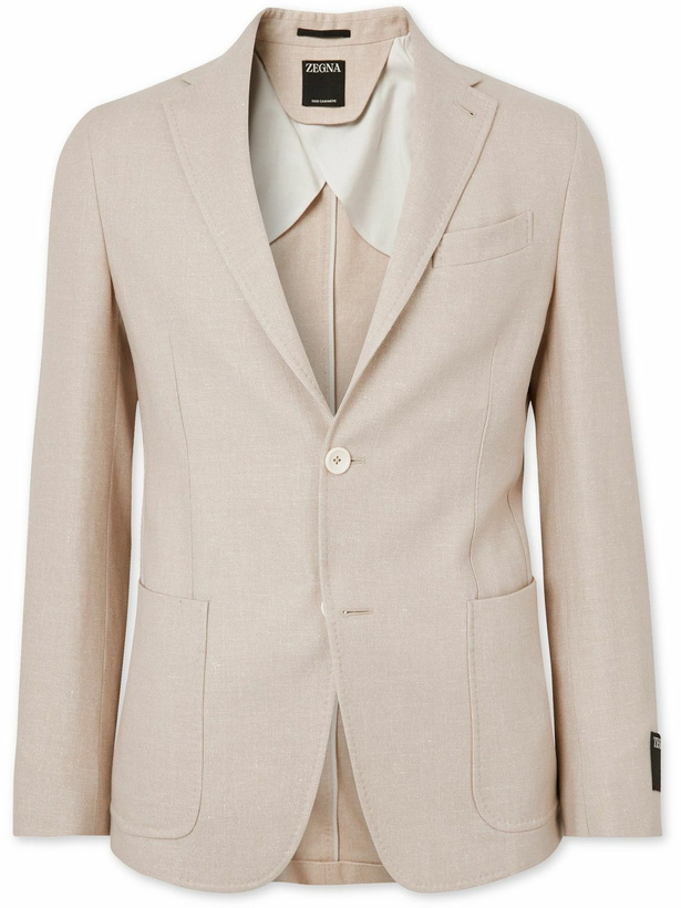 Photo: Zegna - Oasi Cashmere and Cotton-Blend Blazer - Neutrals