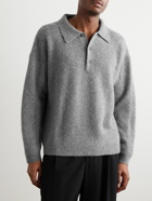 SSAM - Brushed Cashmere Polo Shirt - Gray