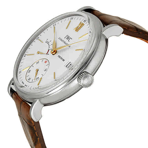 IWC Portofino Hand Wound Eight Days Silver Dial Mens Watch IW510103