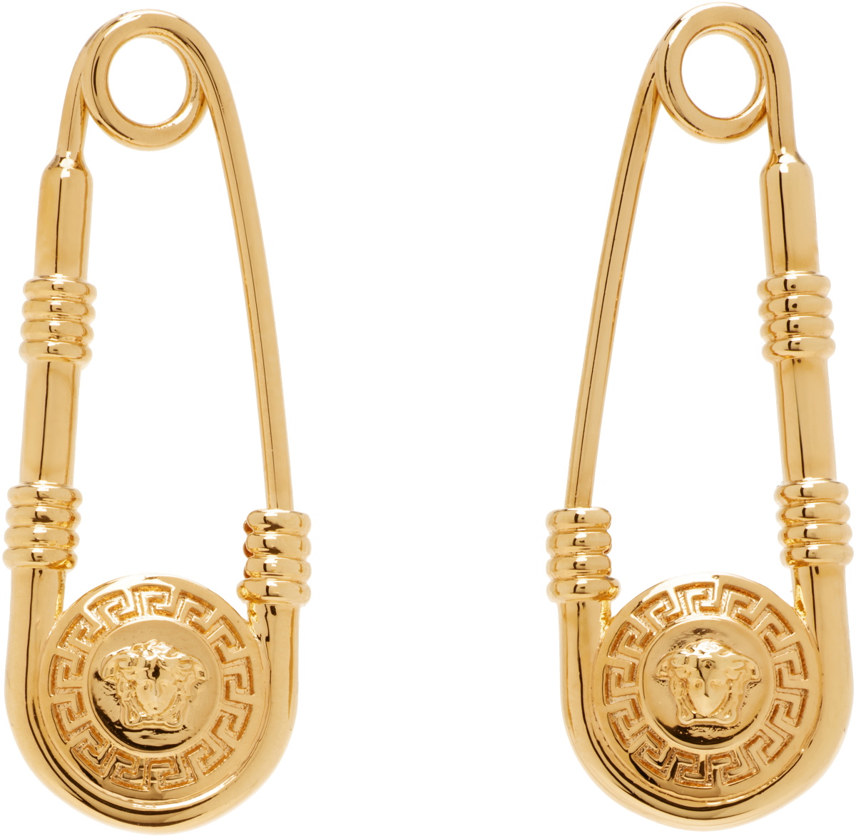 Versace Safety Pin Earrings