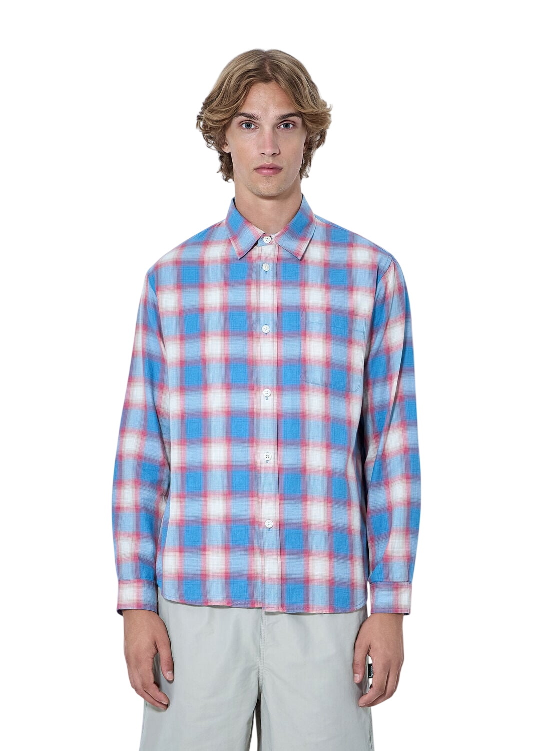 Stüssy Blue Halftone Flower Shirt Stussy