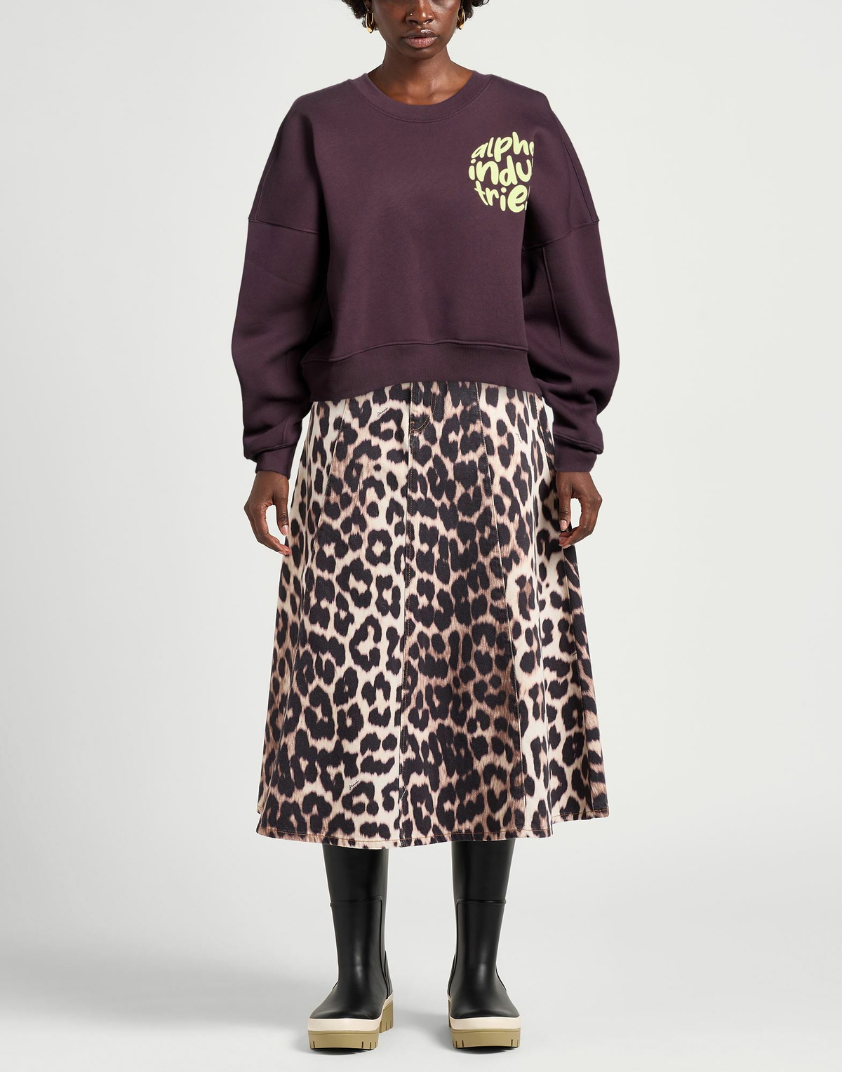 Alpha Industries Womens Sweatshirt Plum