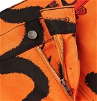 COME TEES - Printed Denim Jeans - Orange