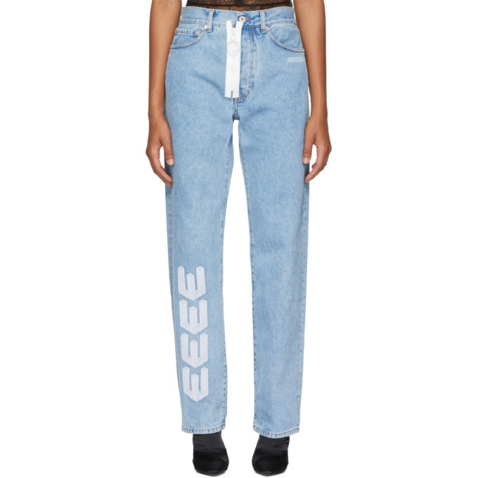 Blue Baggy Jeans Off-White