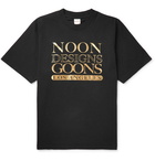 Noon Goons - Metallic Logo-Print Cotton-Jersey T-Shirt - Men - Black