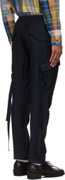 Maharishi Black 6068 Merino Wool Track Cargo Pants