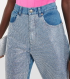 Giuseppe di Morabito Embellished high-rise wide-leg jeans
