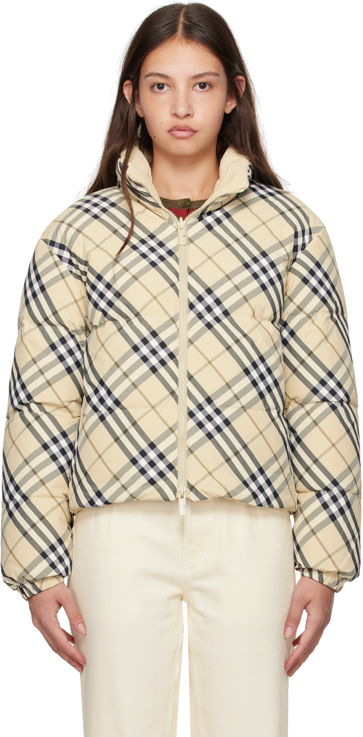 【関税＆送料込み】Burberry 'Check' Beige Polyamide Down Ja 21249991_51410427_600.jpg