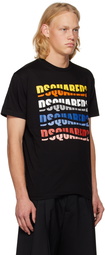 Dsquared2 Black Color Wave Cool T-Shirt