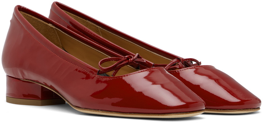 Aeyde Red Darya Ballerina Flats Aeyde