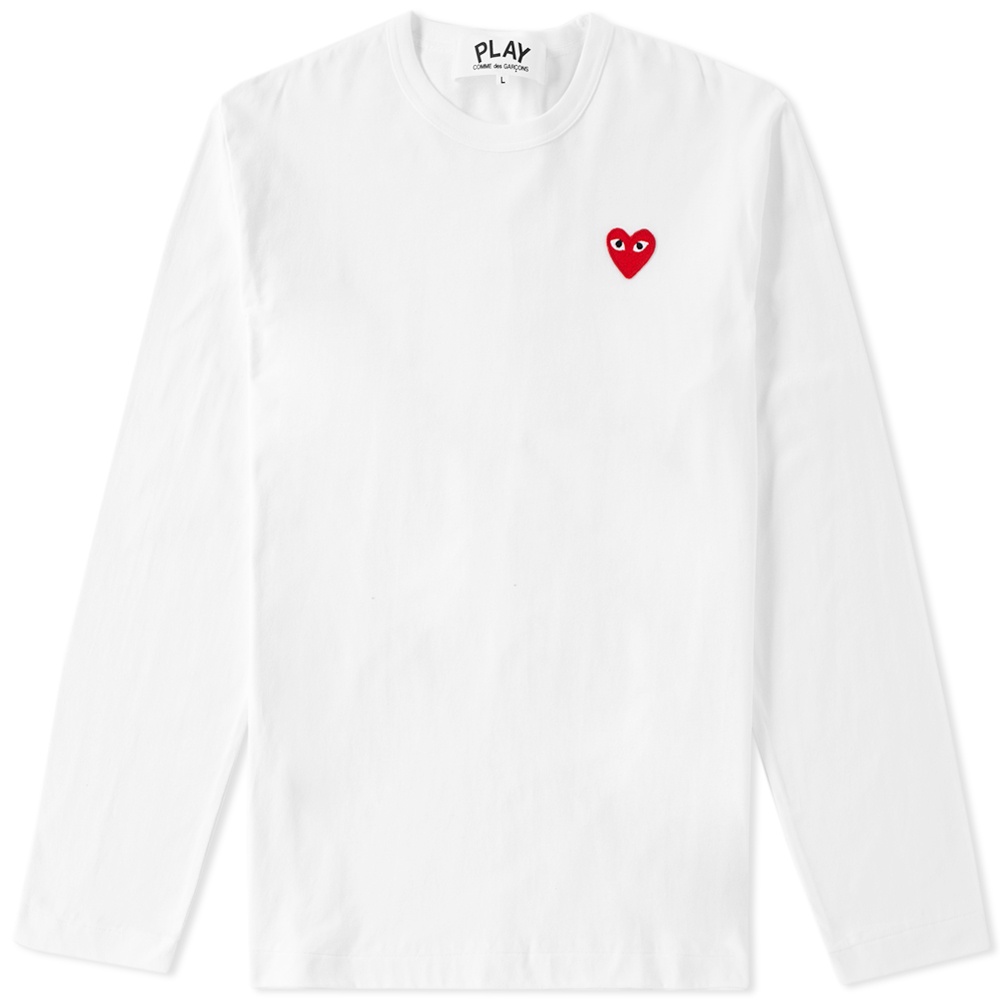 Photo: Comme des Garcons Play Long Sleeve Basic Logo Tee