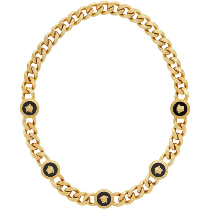 Photo: Versace Gold Resin Medusa Chain Necklace