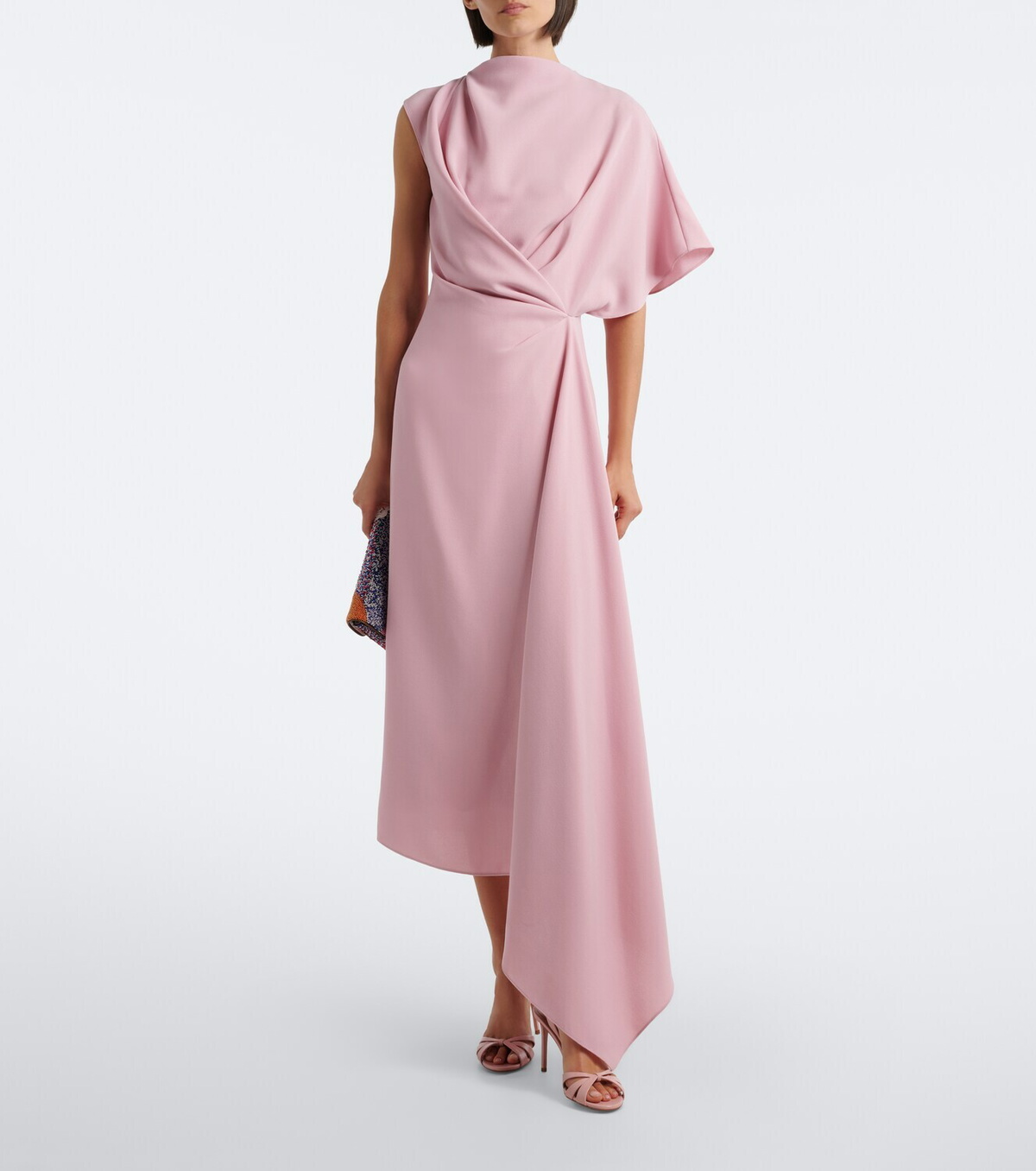 Roksanda Elva asymmetric crêpe midi dress