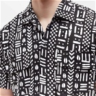 Monitaly Men's 50's Milano Shirt in African Wax Block Print Oscar