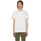 rag and bone White Cotton Short Sleeve Henley