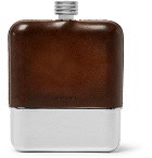 Berluti - Venezia Leather and Sterling Silver Flask - Brown