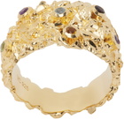 Veneda Carter Gold Pebbled Stone VC011 Ring