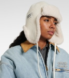 Miu Miu Shearling-trimmed wool and cashmere hat