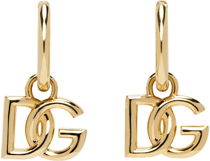 Photo: Dolce&Gabbana Gold Logo Earrings