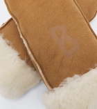 Bogner Shearling-lined suede mittens