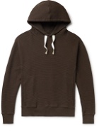 Oliver Spencer - Walsham Waffle-Knit Organic Cotton Hoodie - Brown