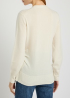 Veronica Beard Lamotte Gathered Cashmere Cardigan Ivory