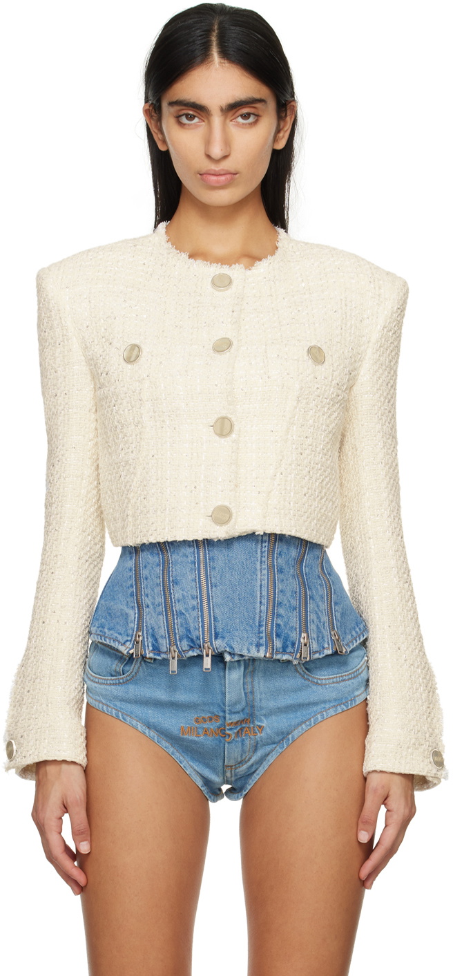 GCDS Off-White Cropped Jacket