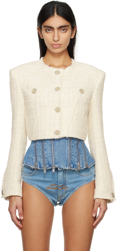Photo: GCDS Off-White Cropped Jacket