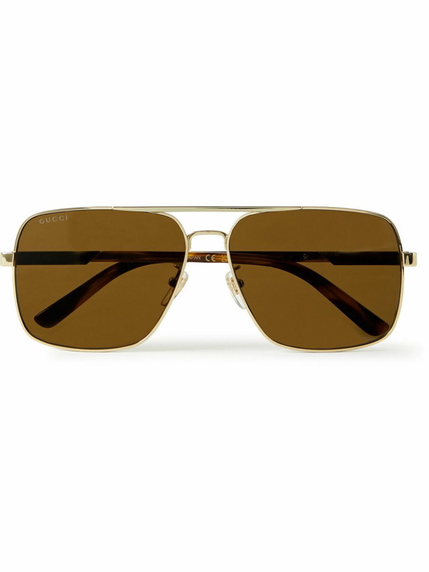 Photo: Gucci Eyewear - Aviator-Style Gold-Tone Sunglasses