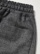Kingsman - Wool-Flannel Drawstring Trousers - Gray