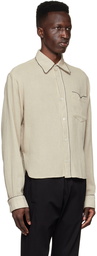 Rhude SSENSE Exclusive Beige Cotton Shirt