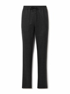 De Bonne Facture - Straight-Leg Wool-Flannel Drawstring Trousers - Gray