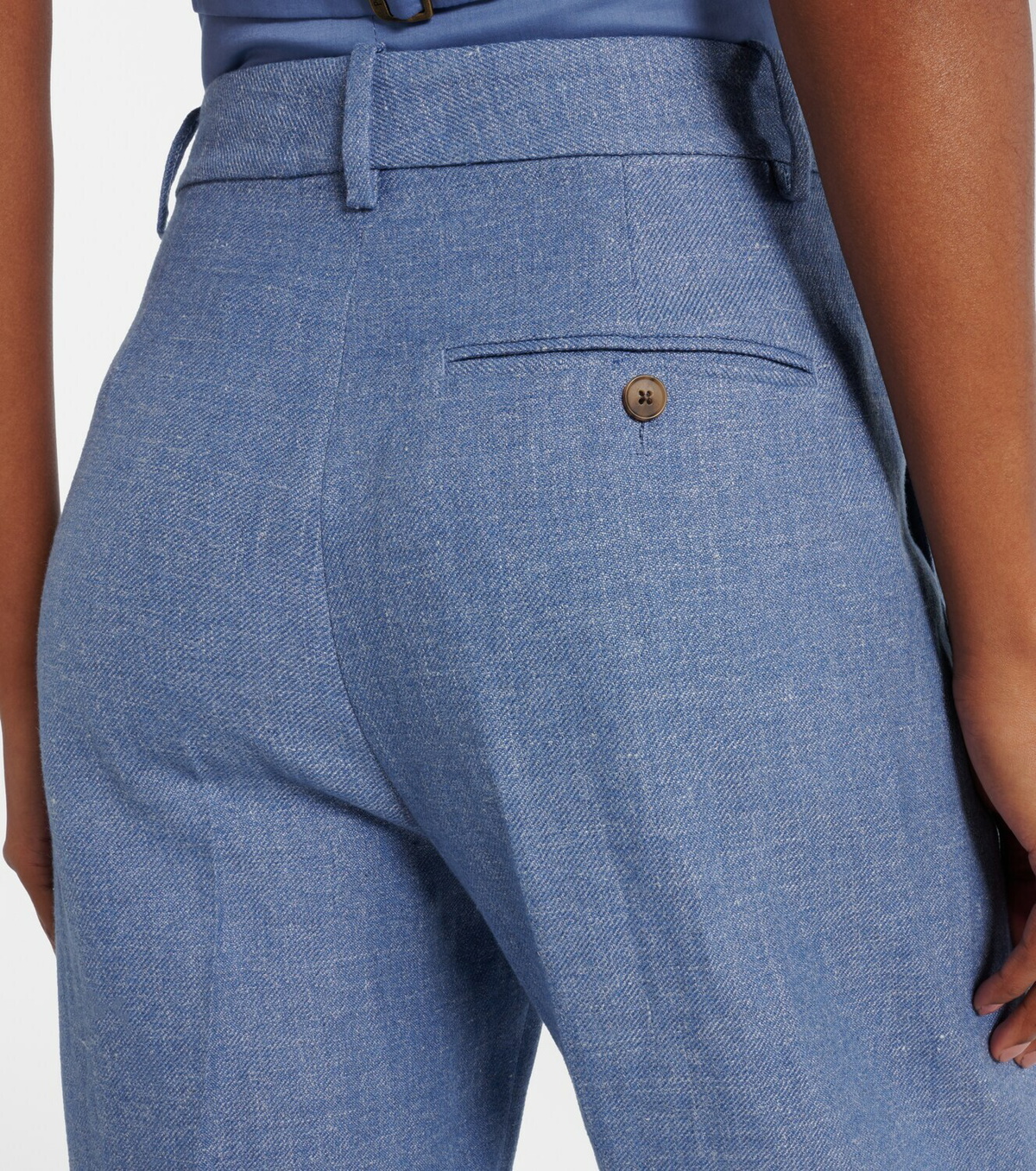 Polo Ralph Lauren Linen and cotton twill wide-leg pants