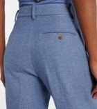 Polo Ralph Lauren Linen and cotton twill wide-leg pants
