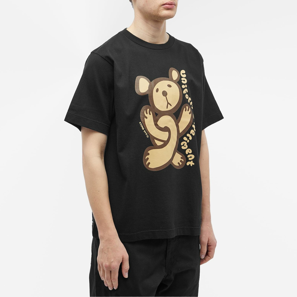 Uniform Experiment Men's Insane Wide T-Shirt in Black Teddy