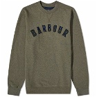 Barbour Men's Debson Logo Crew Sweat in Forest Marl