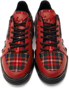 Giuseppe Zanotti Red Check Nevillone Sneakers